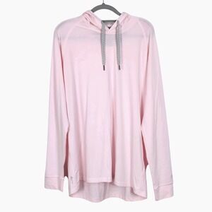 Graham Luxe Hawk Hoodie Long Sleeve Lightweight Performance Pullover Men XL Pink